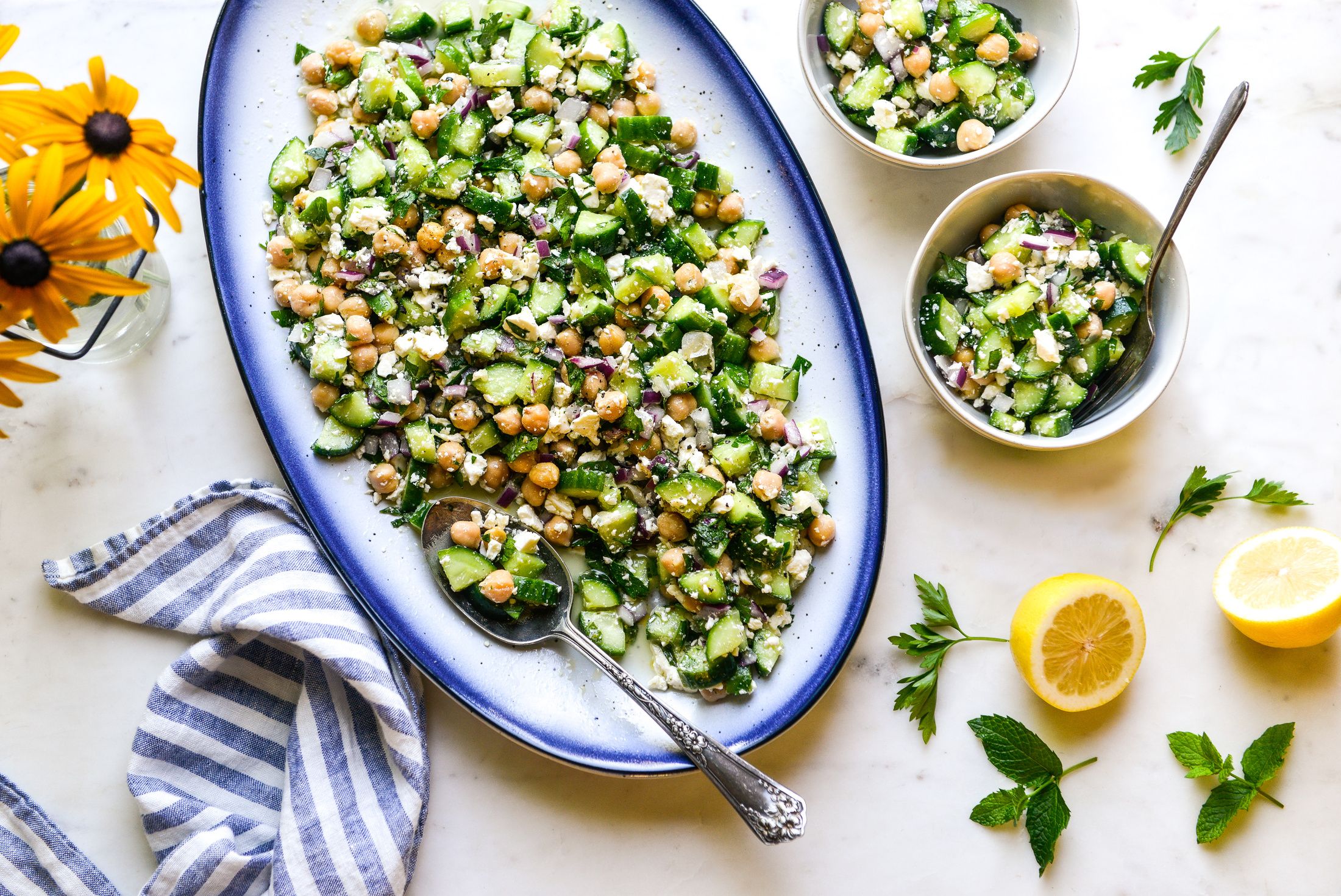 CUCUMBER CHICKPEA FETA SALAD MEDITERRANEAN DIET-11
